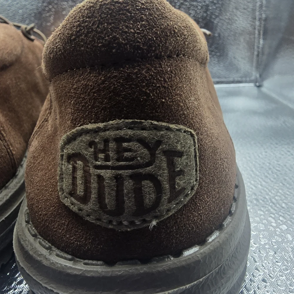 Hey Dude Brown Suede Casual Slip-On Loafers